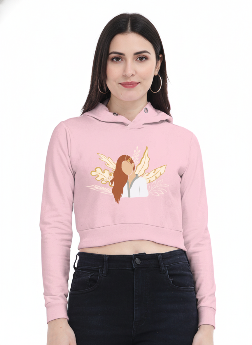 cropped hoodies female illustrations
