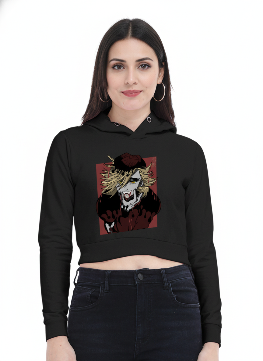 cropped hoodies abstract smile