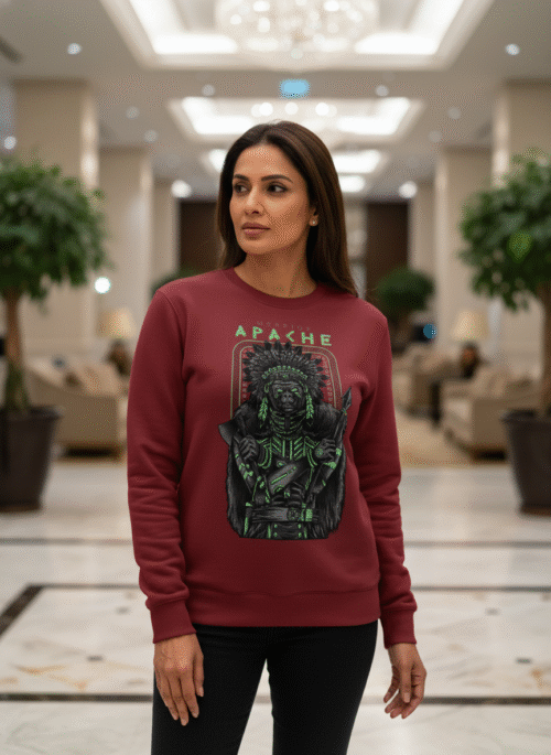 female sweatshirt apache warrior