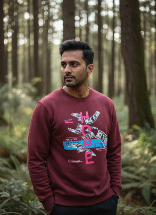 men's sweatshirt hope and you'll be great