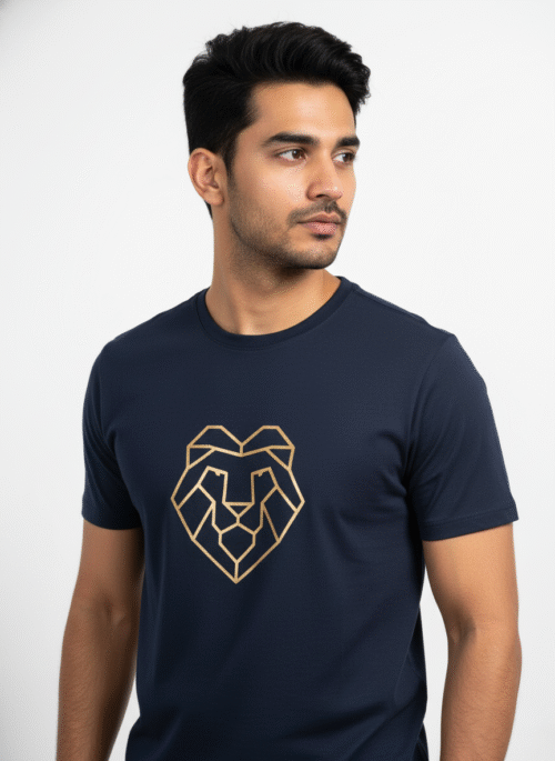 round neck half sleeves minimal line