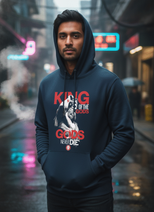 men's hoodie king of the gods