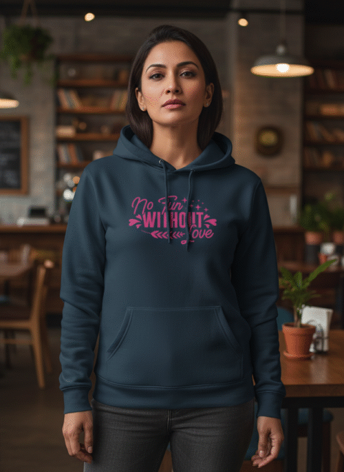 women's hoodie no fun without love