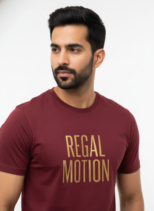 round neck half sleeves t shirt regal motion